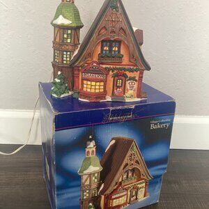 Holiday Time Village Collectible Bakery Christmas Village Includes Light